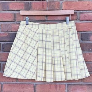 Schoolgirl Clueless Inspired  Hot & Delicious Academia Yellow Pleated Skirt Y2K